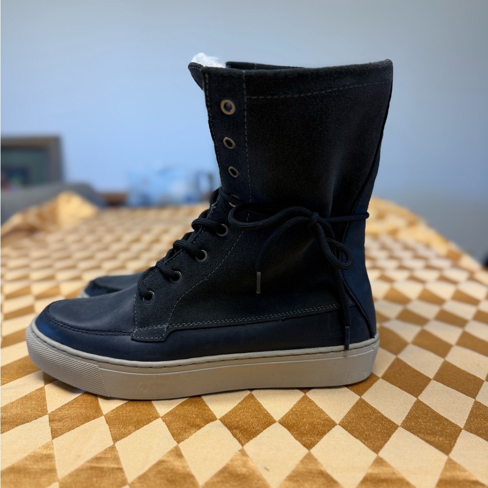 Cougar Dark Green/Blue High-Top Boots with Faux Shearling Lining Woman’s Size 9 - Picture 3 of 7